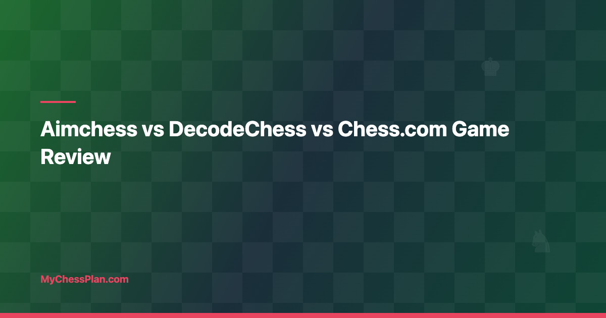 Aimchess vs DecodeChess vs Chess.com Game Review: 2026 Compared