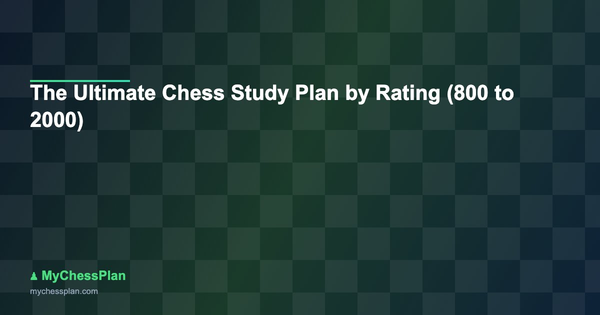 The Ultimate Chess Study Plan by Rating (800 to 2000)