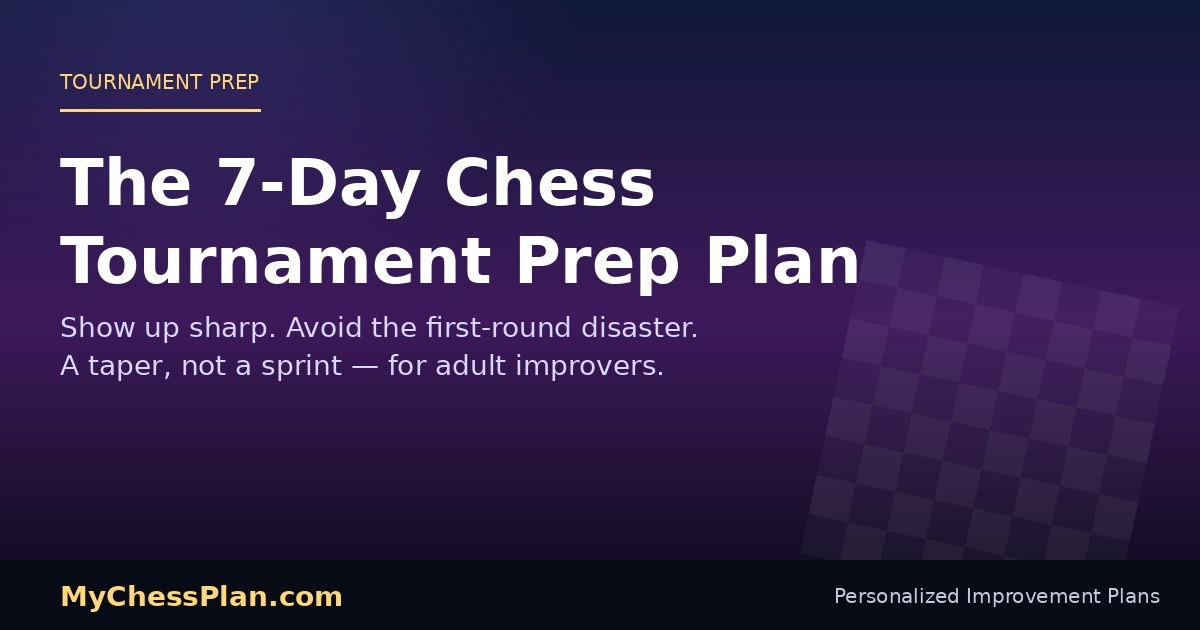 Featured image: 7-day chess tournament preparation plan