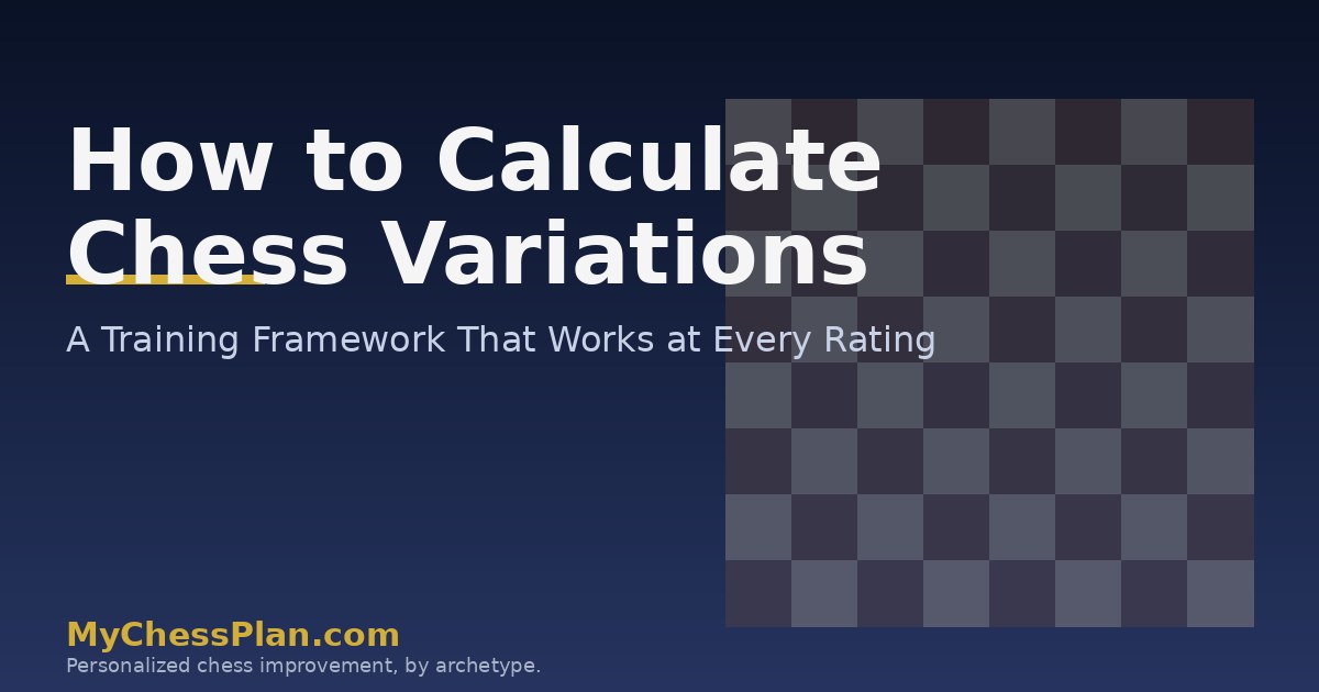 How to Calculate Chess Variations: A Training Framework That Works at Every Rating