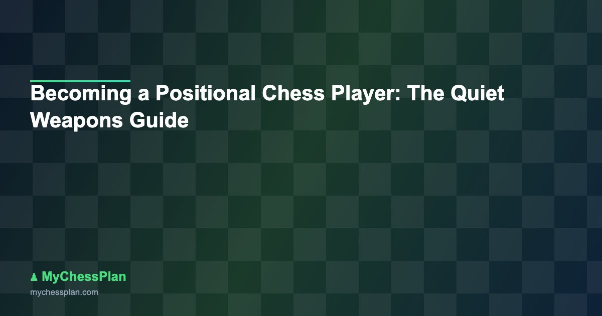 Becoming a Positional Chess Player: The Quiet Weapons Guide