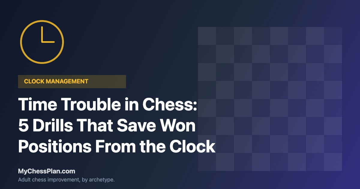 Time Trouble in Chess: 5 Drills That Save Won Positions From the Clock