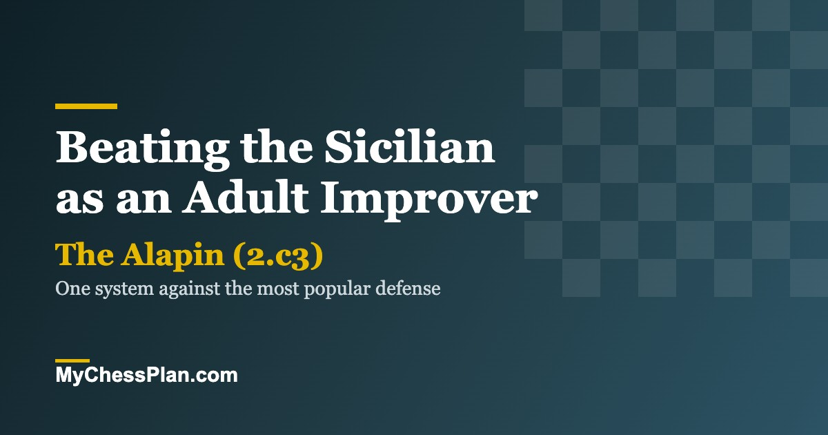 Chess diagram concept: Alapin Sicilian 2.c3 for adult improvers