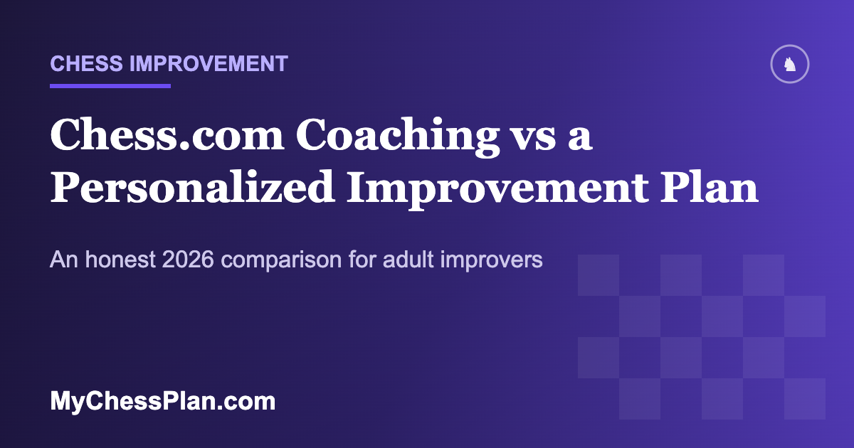 Chess.com coaching tools vs a personalized chess improvement plan comparison