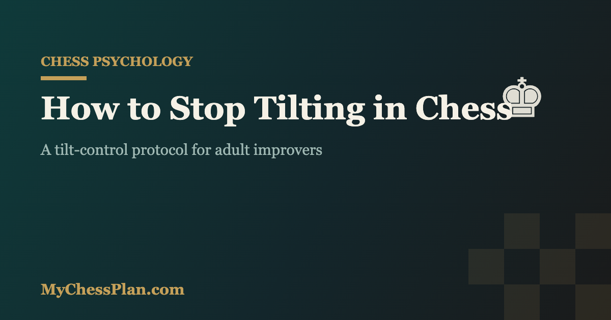 How to Stop Tilting in Chess: A Tilt-Control Protocol for Adult Improvers