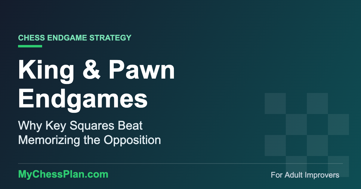 King and Pawn Endgames for Adult Improvers: Why Key Squares Beat the Opposition