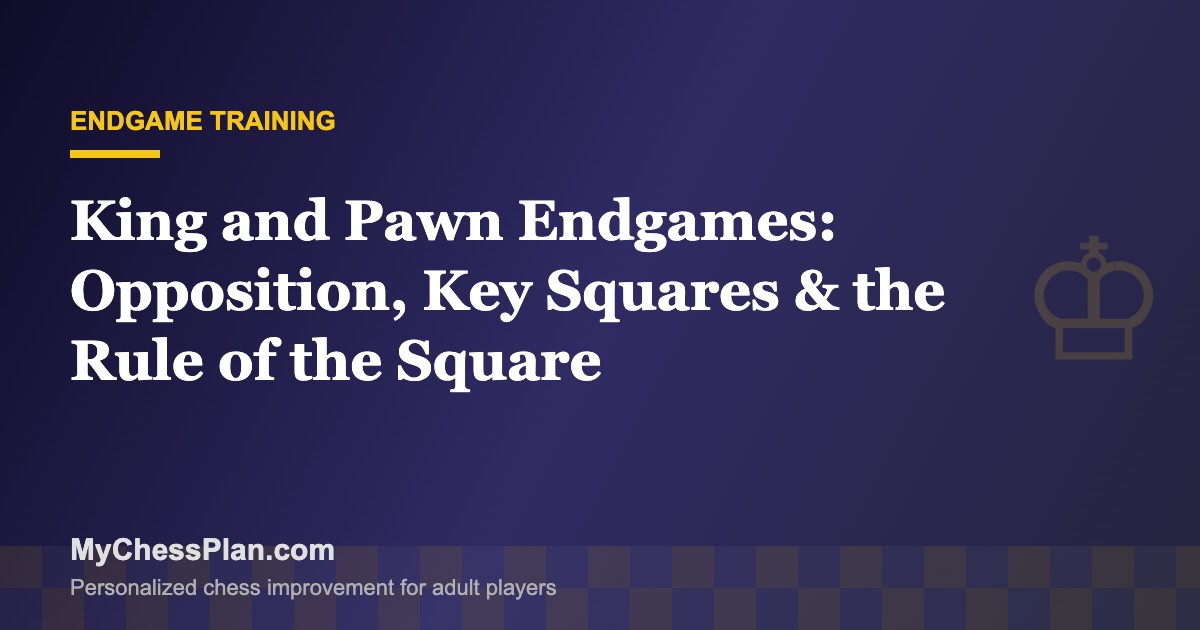 King and Pawn Endgames for Adult Improvers: Opposition, Key Squares, and the Rule of the Square