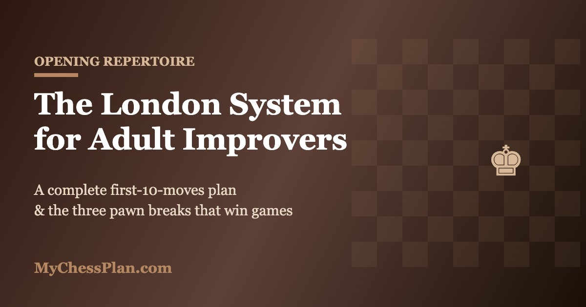 The London System for adult chess improvers — opening setup diagram