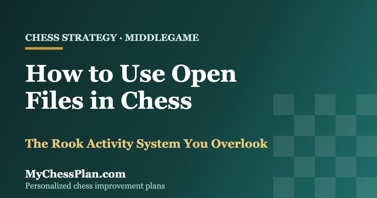 Chess diagram concept art: rooks dominating an open file, MyChessPlan featured image