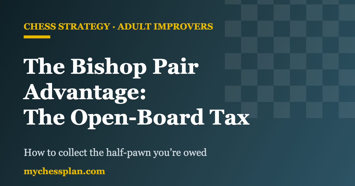 Chess diagram concept art: the bishop pair advantage and how to open the position