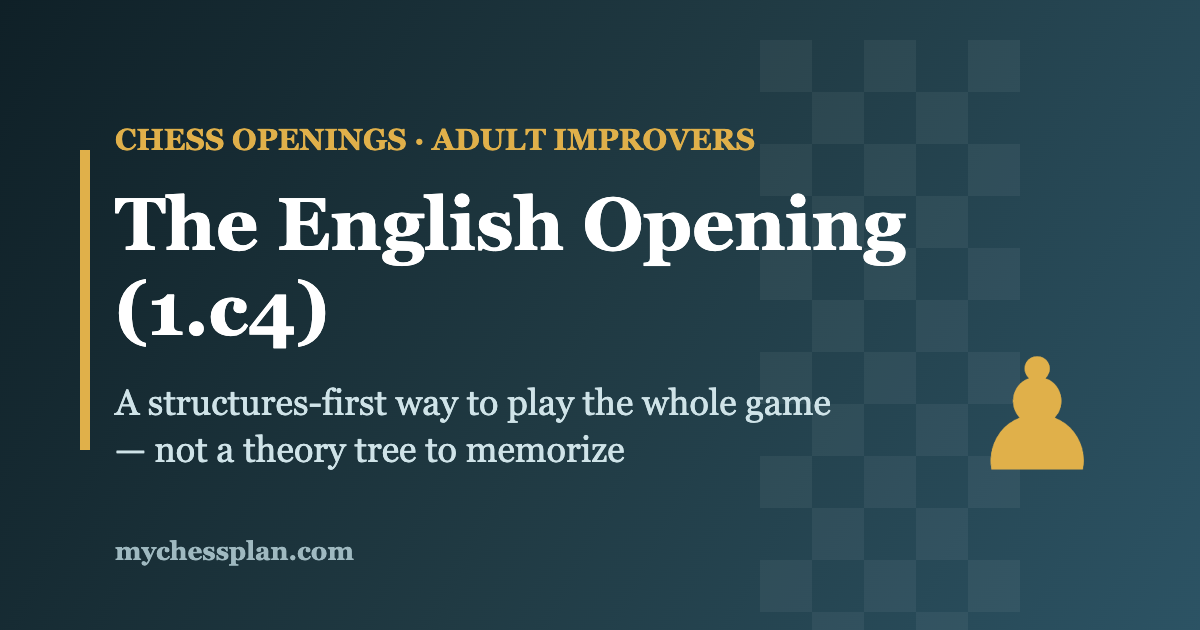 The English Opening 1.c4 — a structures-first guide for adult improvers